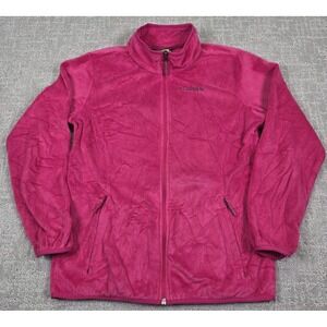 Columbia Benton Springs Fleece Jacket Womens XL Hot Pink Full Zip Outdoor Hiking